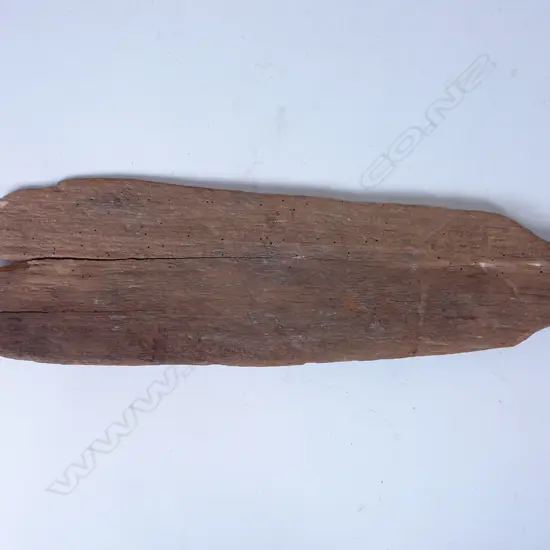 An old Maori wooden hoe (paddle)