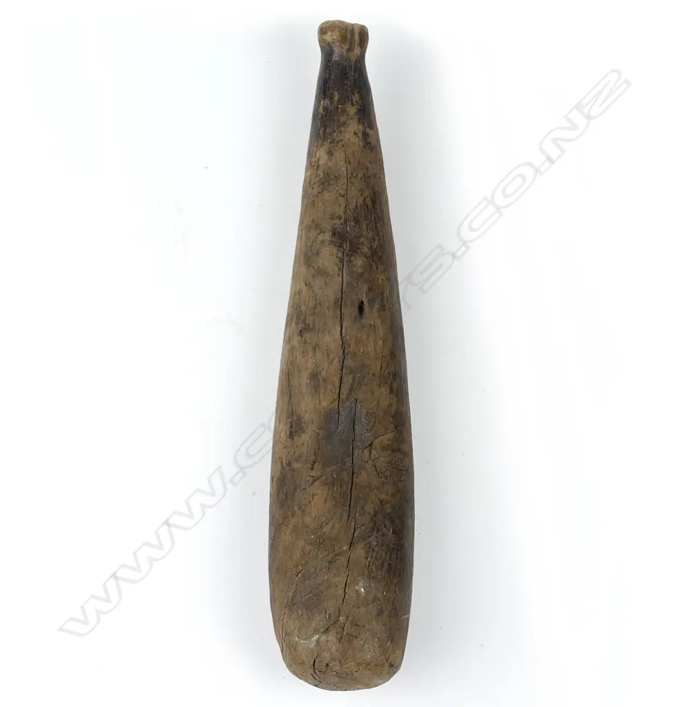 A 19thC or earlier patu aruhe (wooden fern root pounder) Image 1++