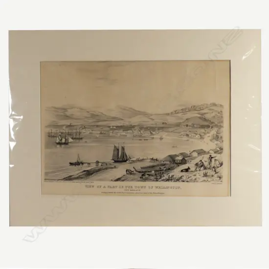 A scarce early black and white lithograph after Charles Heaphy 1841