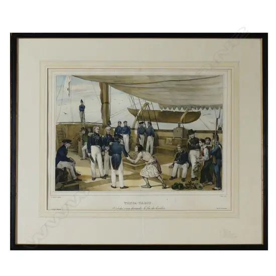 A hand coloured engraving by De Sainson from the Atlas to the Voyage of l'Astrolabe