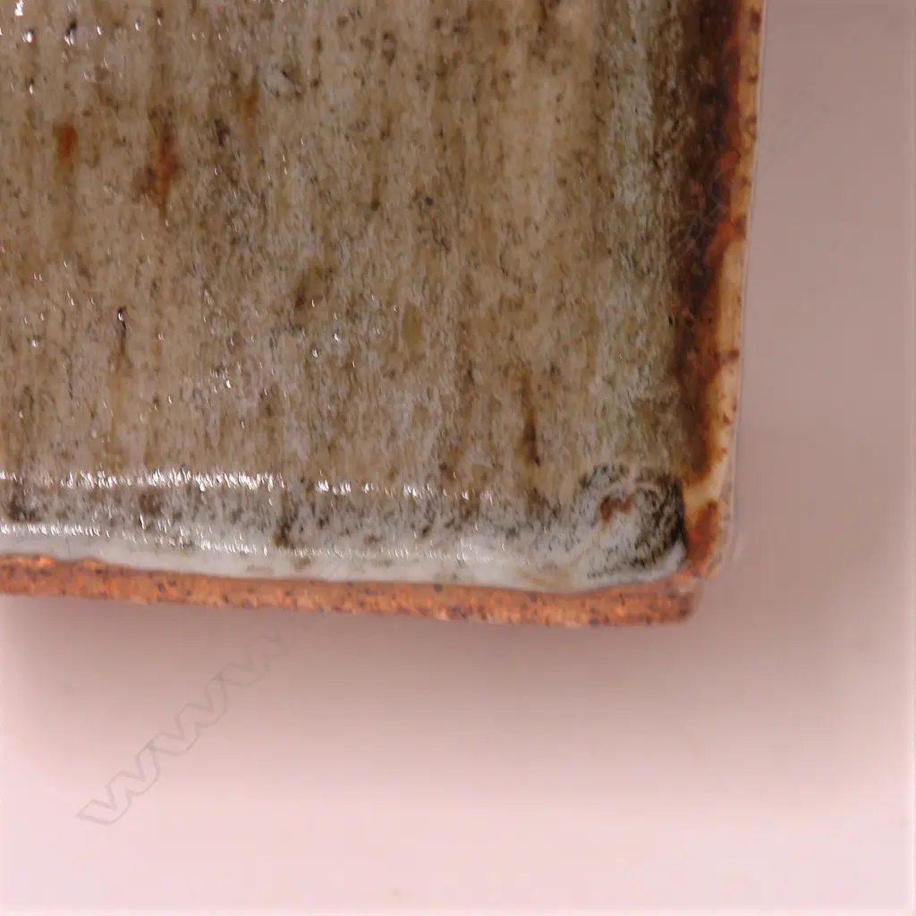 Len Castle early square section stoneware bottle vase Image 1++