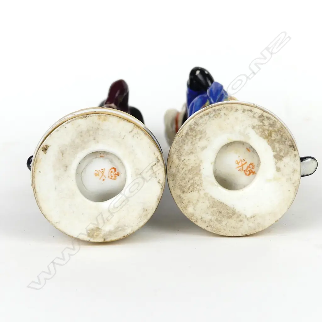 A pair of early 19thC Crown Derby small figures Image 1++