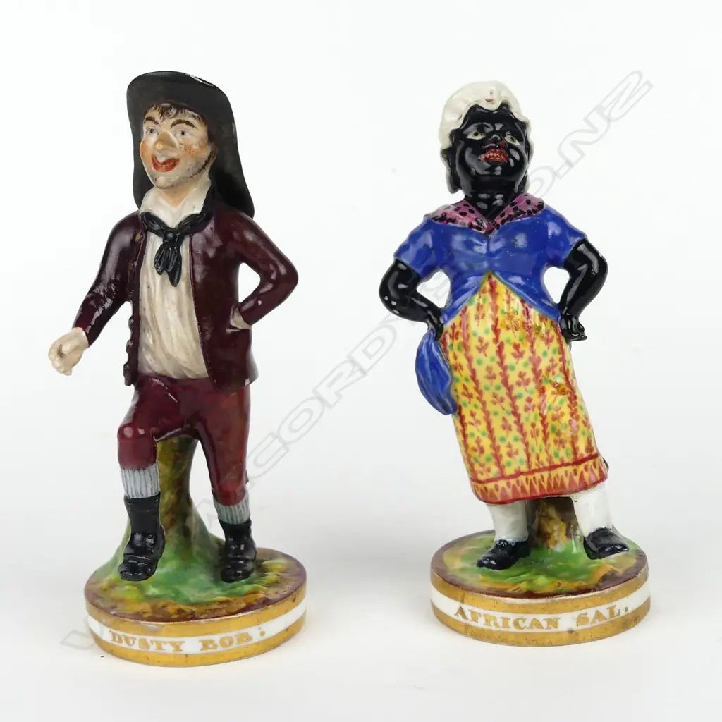 A pair of early 19thC Crown Derby small figures Image 1++