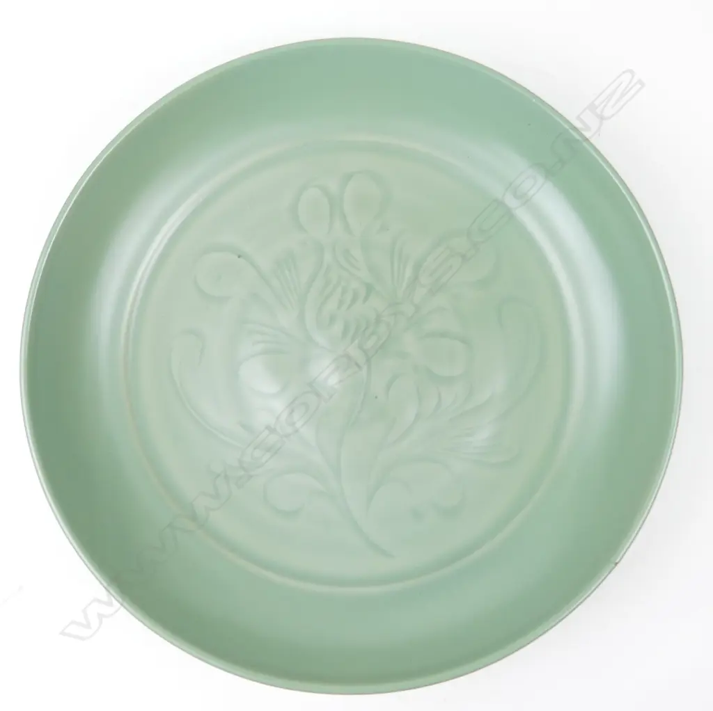 An antique possibly Ming Longquan celadon large dish Image 1++