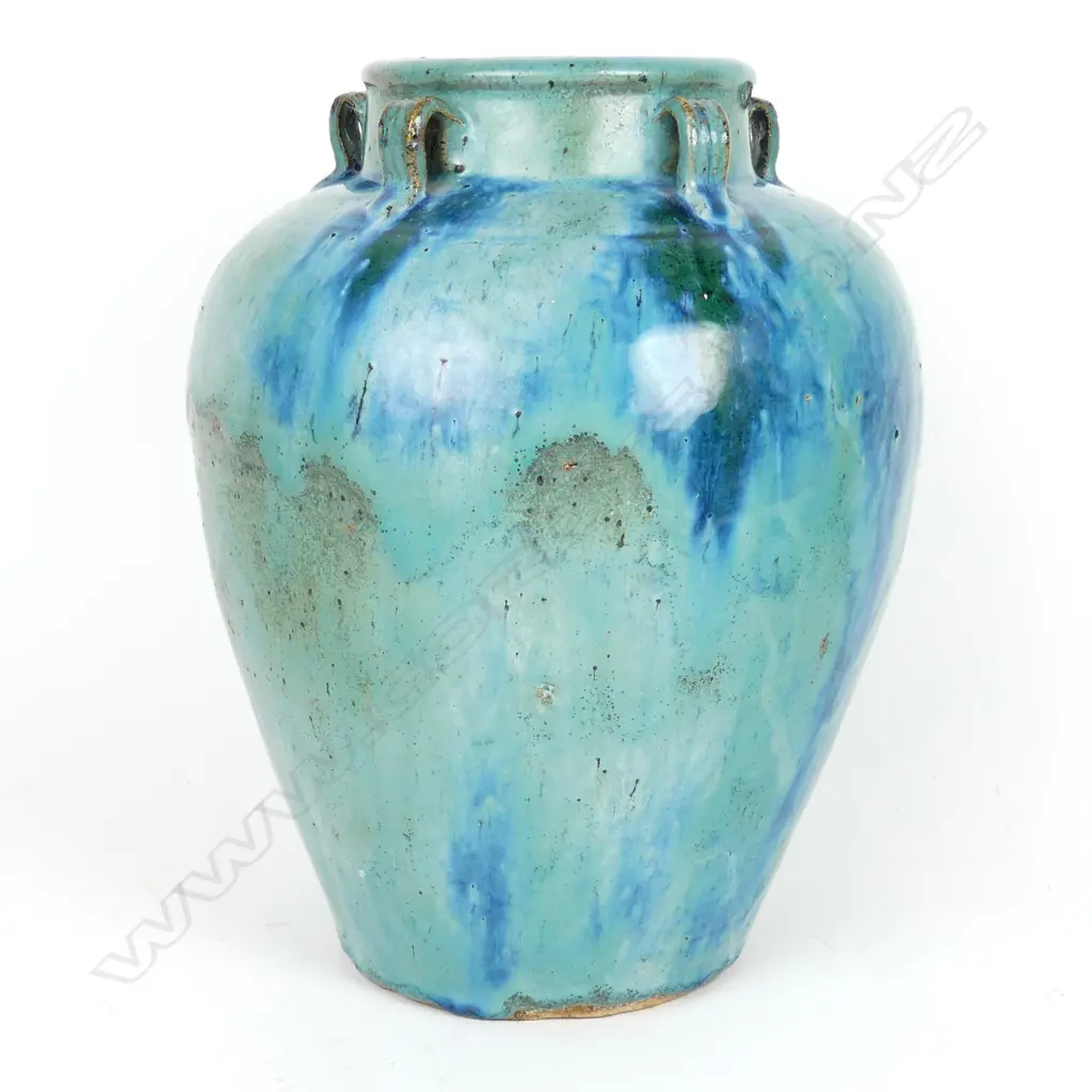 An old Chinese Jun glazed jar Image 1++