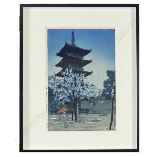 SEE CORRECTION: A Japanese woodblock print by Kawase Hasui