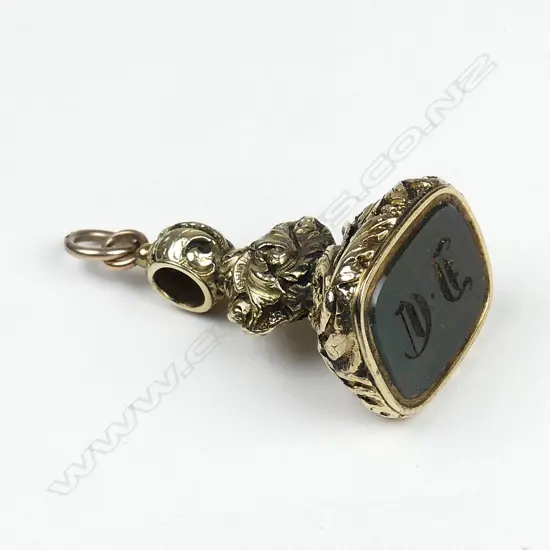A Victorian gold plated decorative fob seal