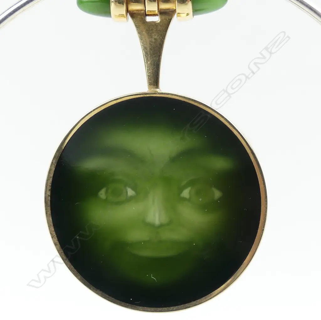 A Donn Salt 14ct gold and pounamu pendant Image 1++