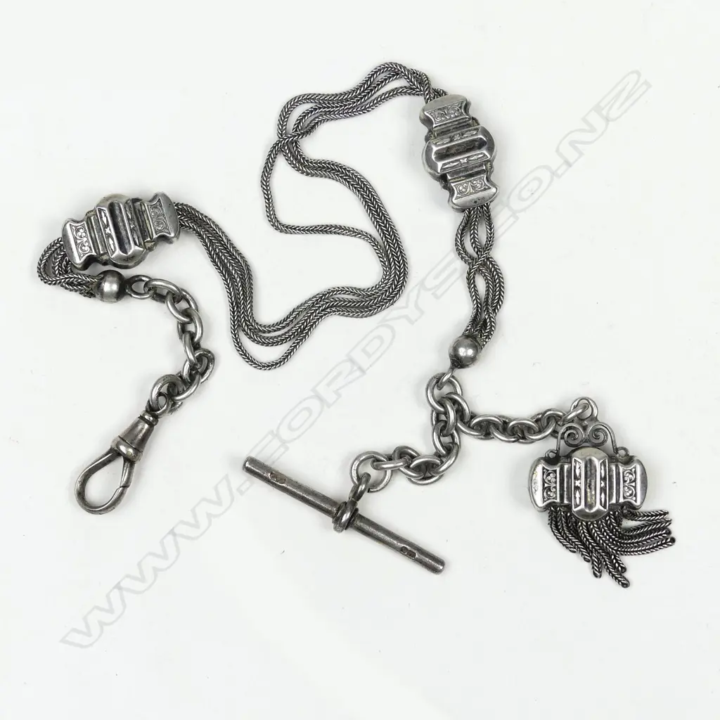 A late 19thC silver Albertina chain Image 1++