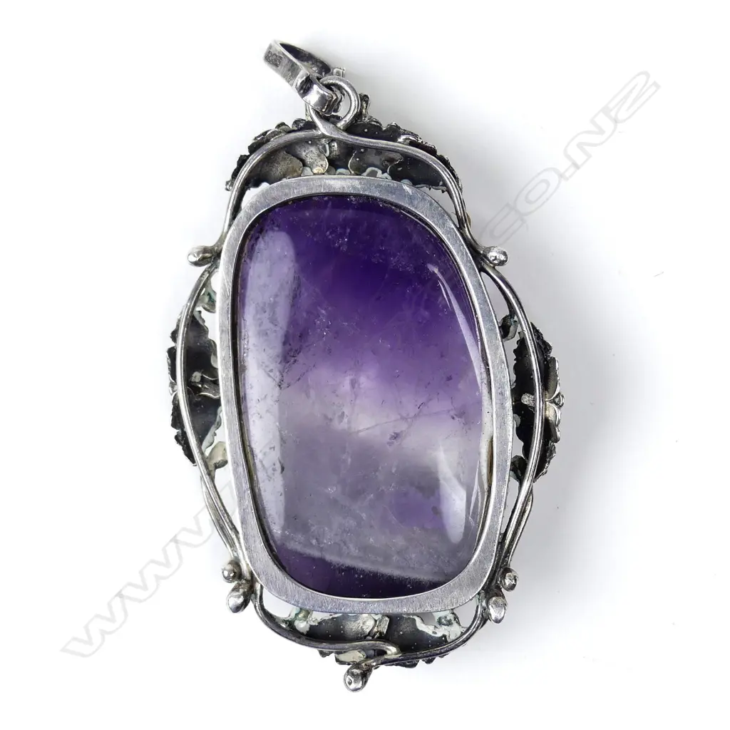 A silver Arts & Crafts style charoite pendant Image 1++