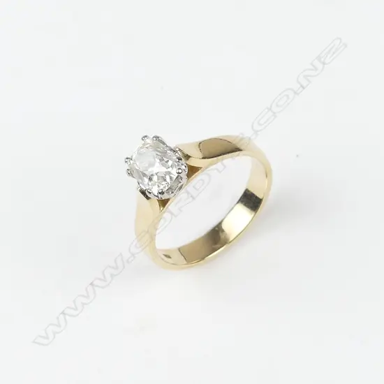 An 18ct gold and 1.50ct diamond solitaire ring