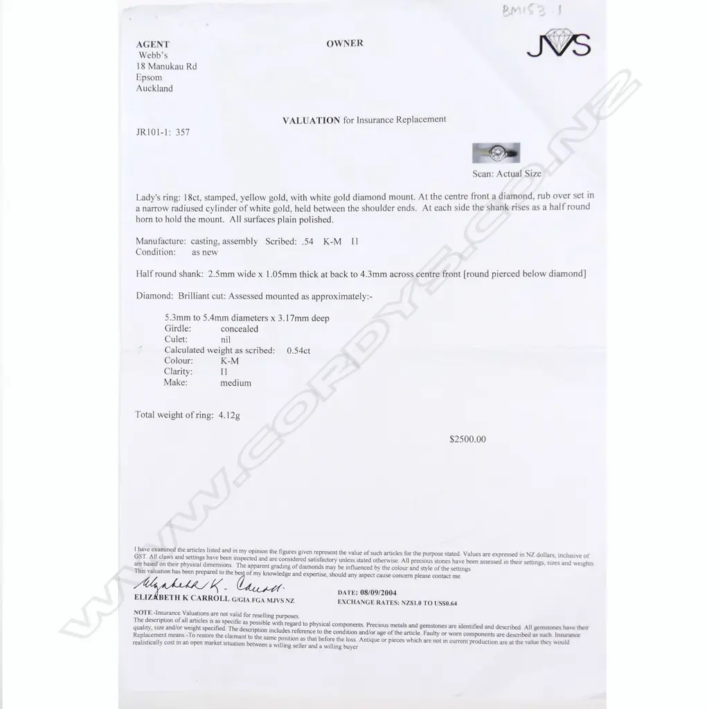 An 18ct yellow and white gold solitaire diamond ring Image 1++