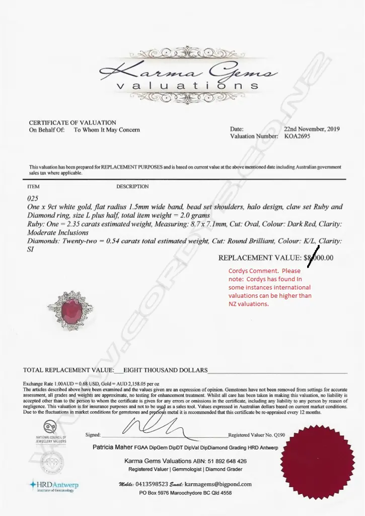 A 9ct white gold ruby and diamond ring Image 1++