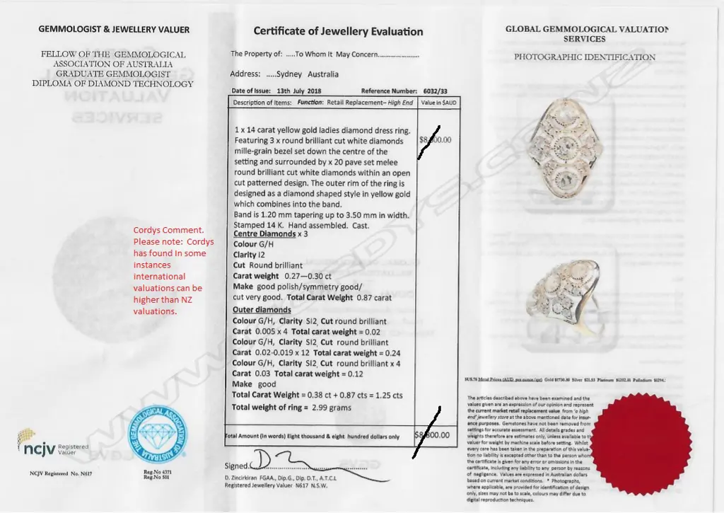 A 14ct gold and diamond Art Deco style ring Image 1++