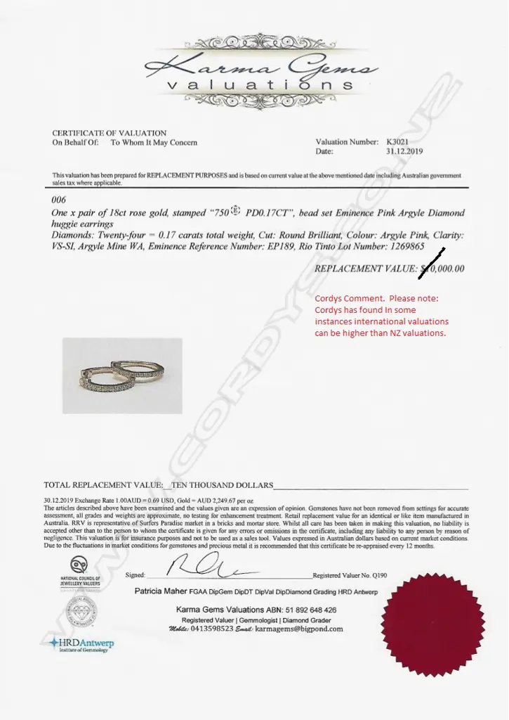 A pair of 18ct rose gold and diamond 'huggie' on-the ear hoop earrings Image 1++