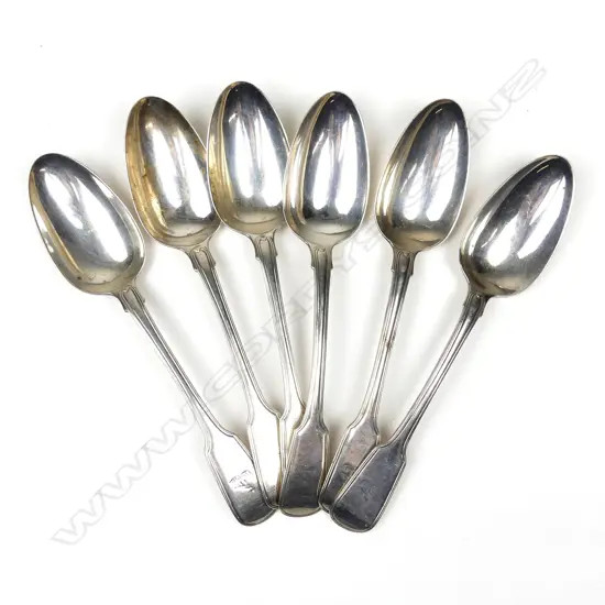 A set of six Geo. iv silver tablespoons