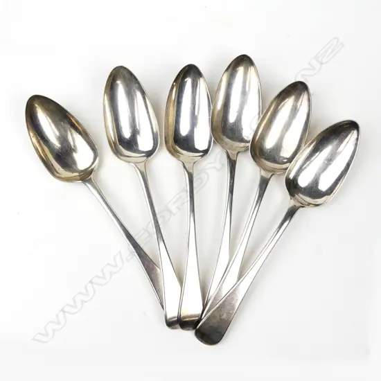 A set of George III silver tablespoons