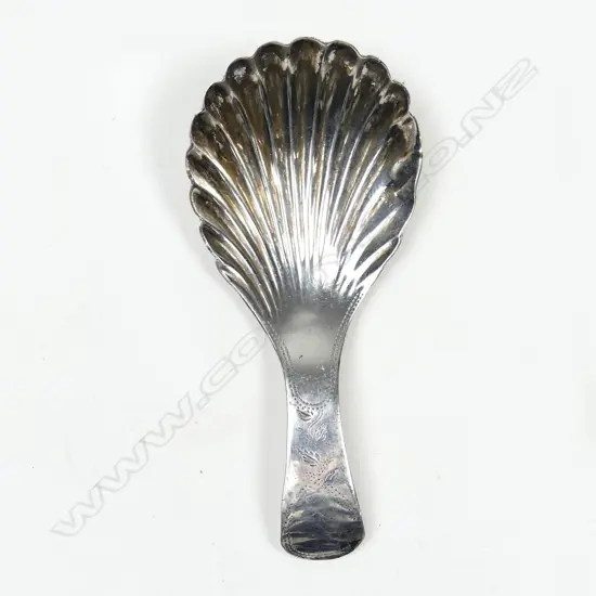 A George III silver caddy spoon