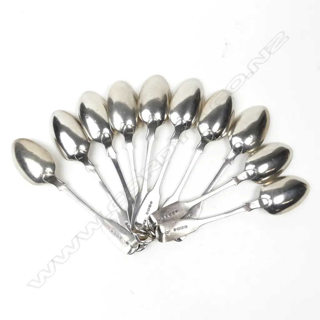 Ten Victorian silver teaspoons Image 1++