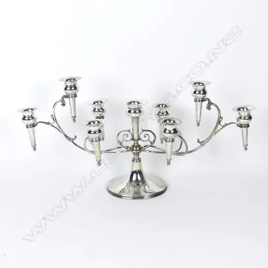 An Edwardian silver plate epergne