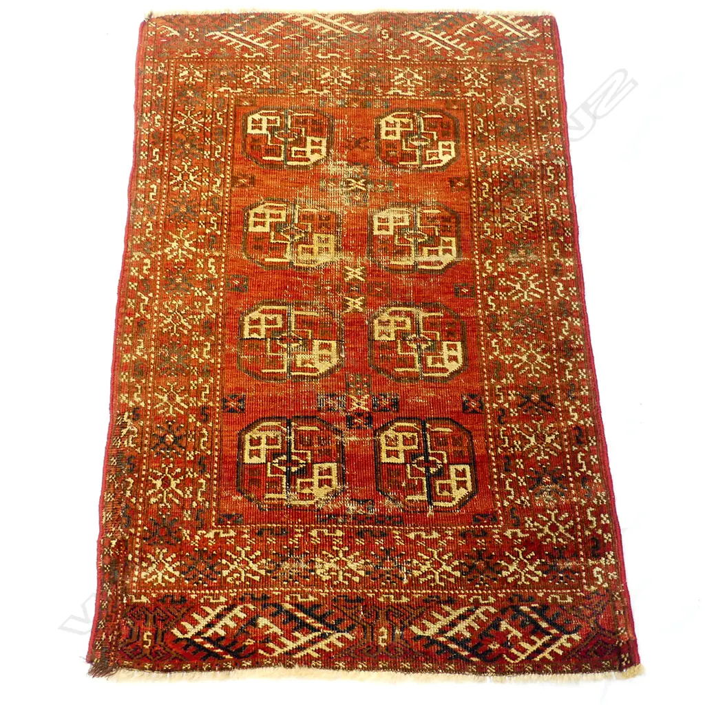 A Turkoman Yamut all-wool antique small rug Image 1++