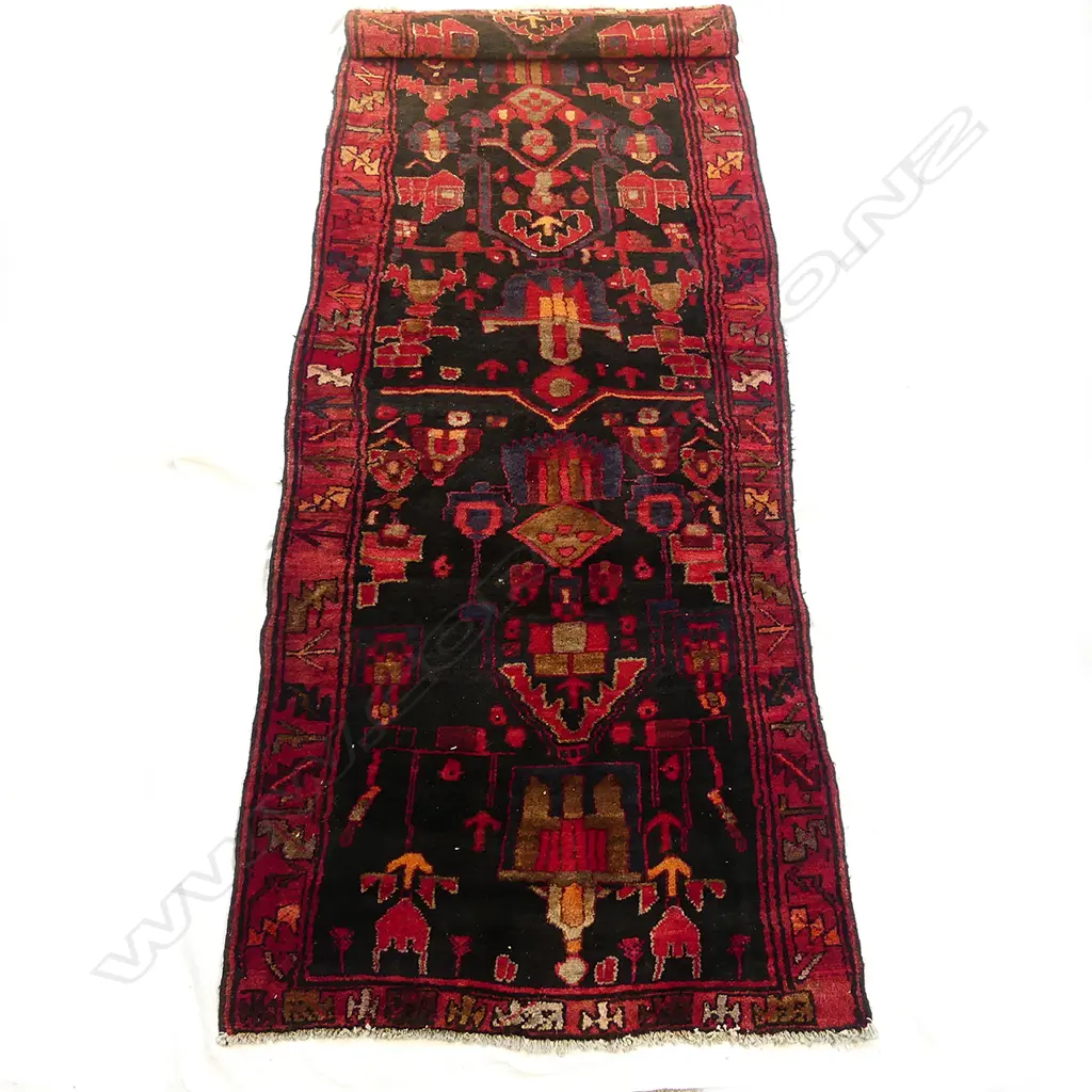A semi-antique Persian Meshkin runner rug Image 1++