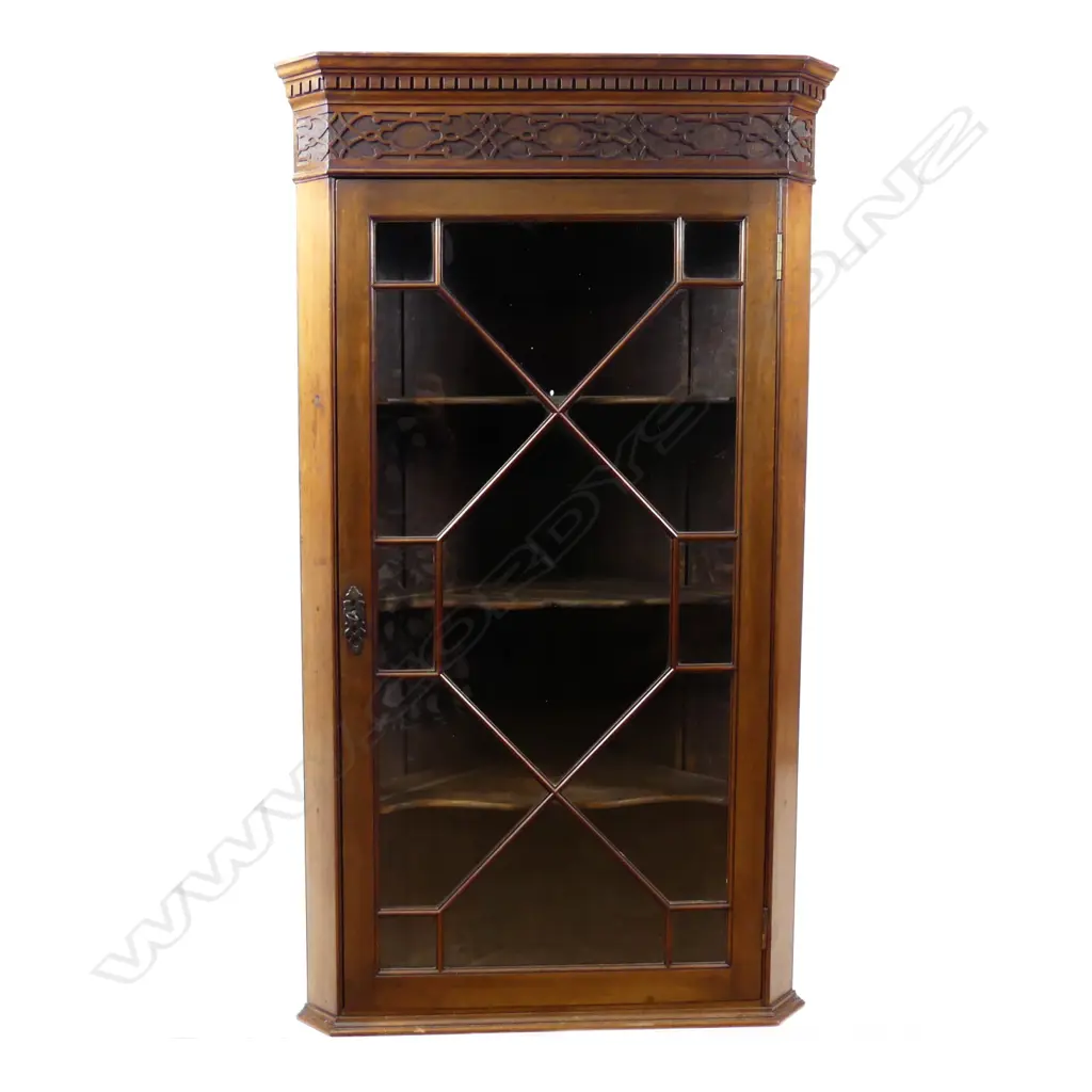 An old mahogany corner cabinet Image 1++