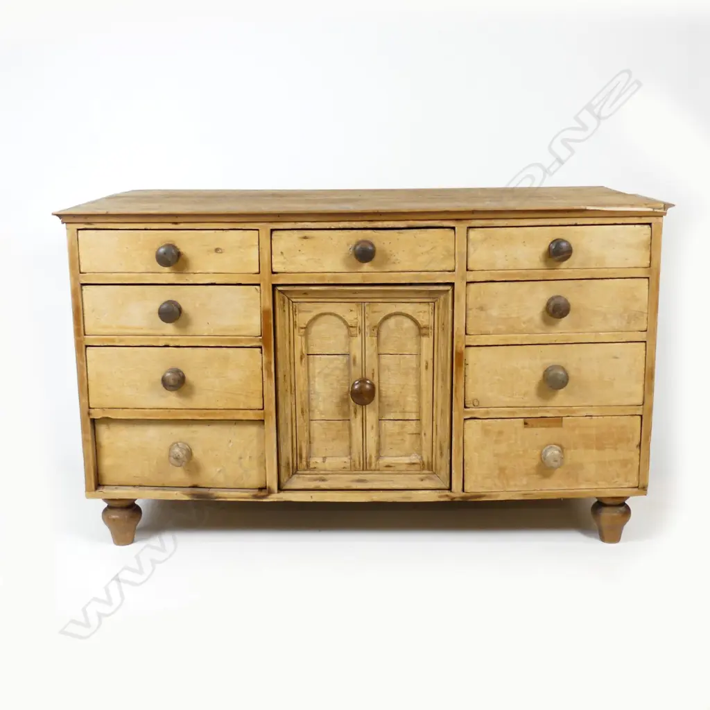 A Victorian pine kitchen dresser base Image 1++