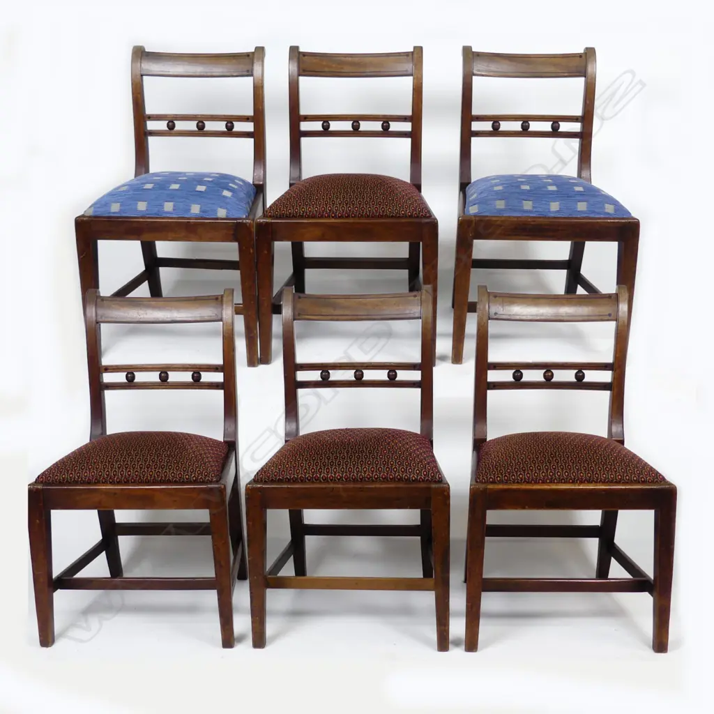 A set of six William IV mahogany dining chairs Image 1++