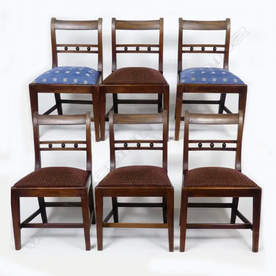 A set of six William IV mahogany dining chairs