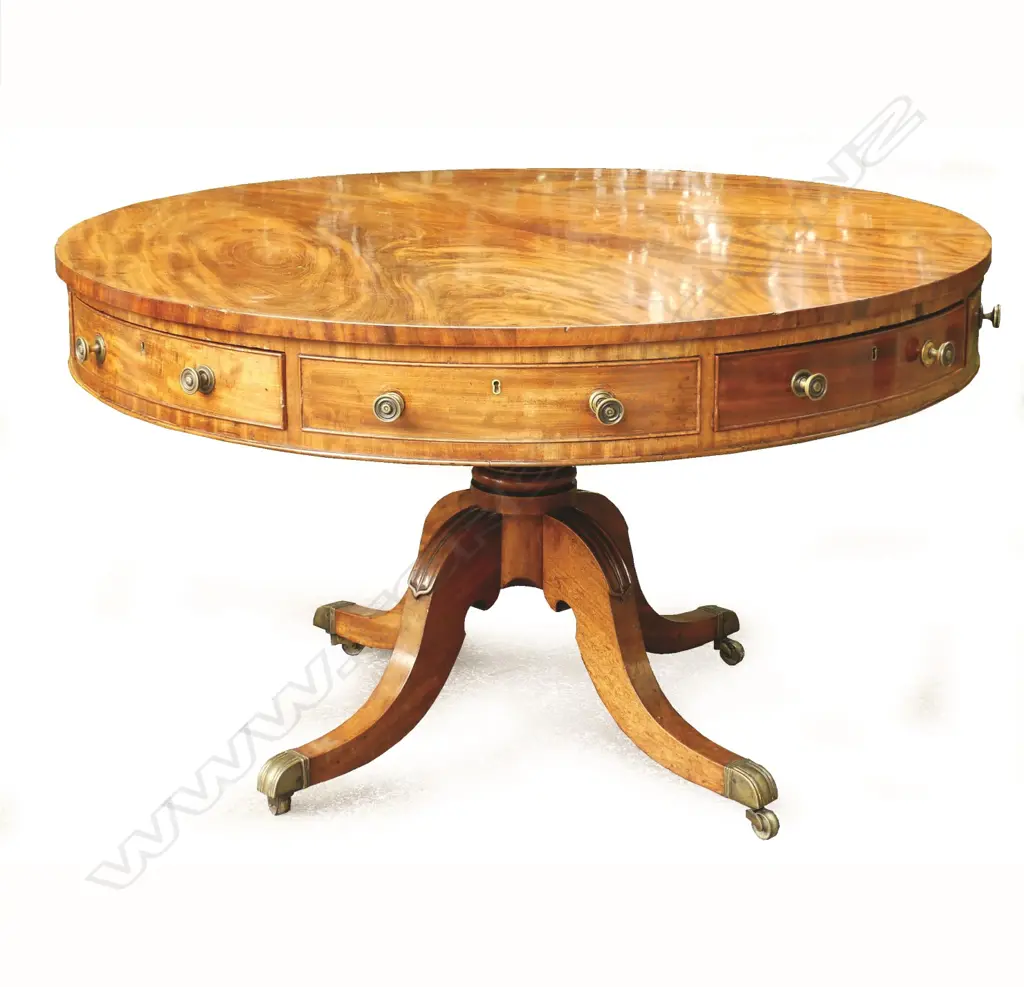 A William IV mahogany drum table Image 1++