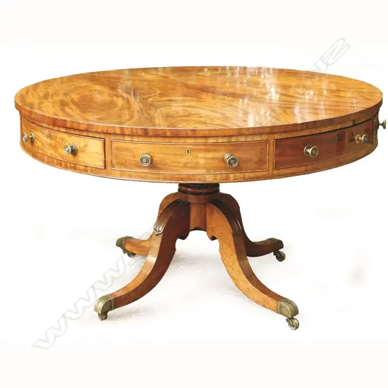 A William IV mahogany drum table