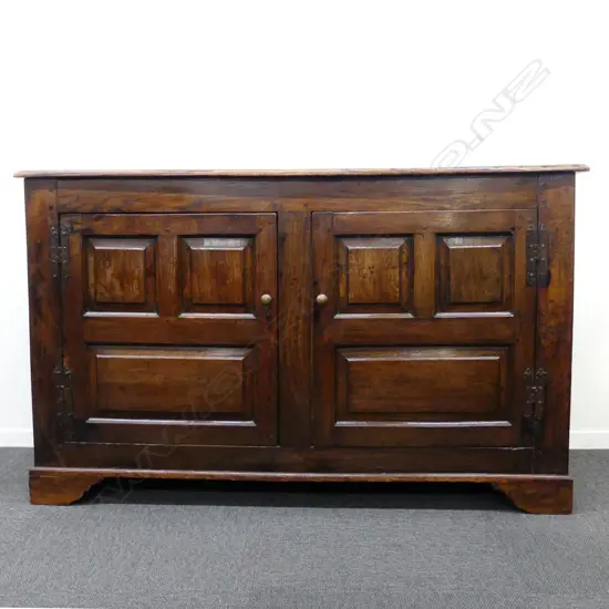 A Georgian oak country sideboard