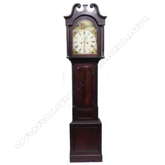 A late George III Scottish mahogany long case clock