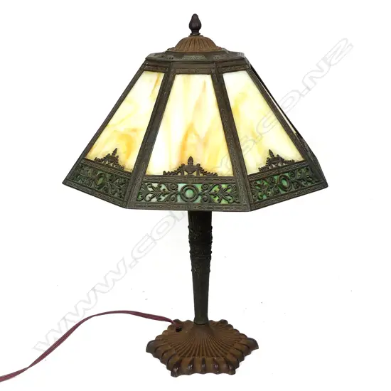 An American Art Nouveau style table lamp