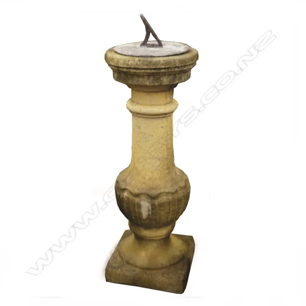 A classical brass Southern hemisphere sundial on Haddonstone column Image 1++