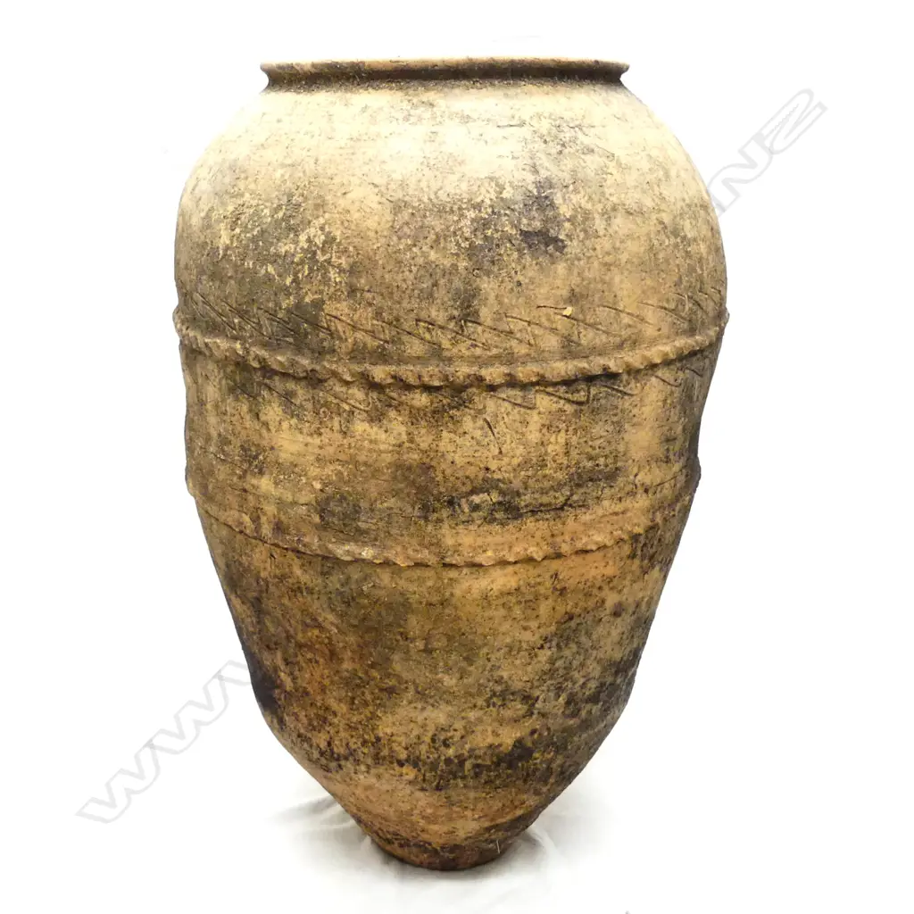 An old Turkish terracotta tall storage jar Image 1++