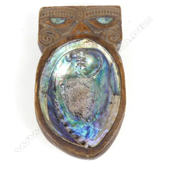 A paua shell ashtray