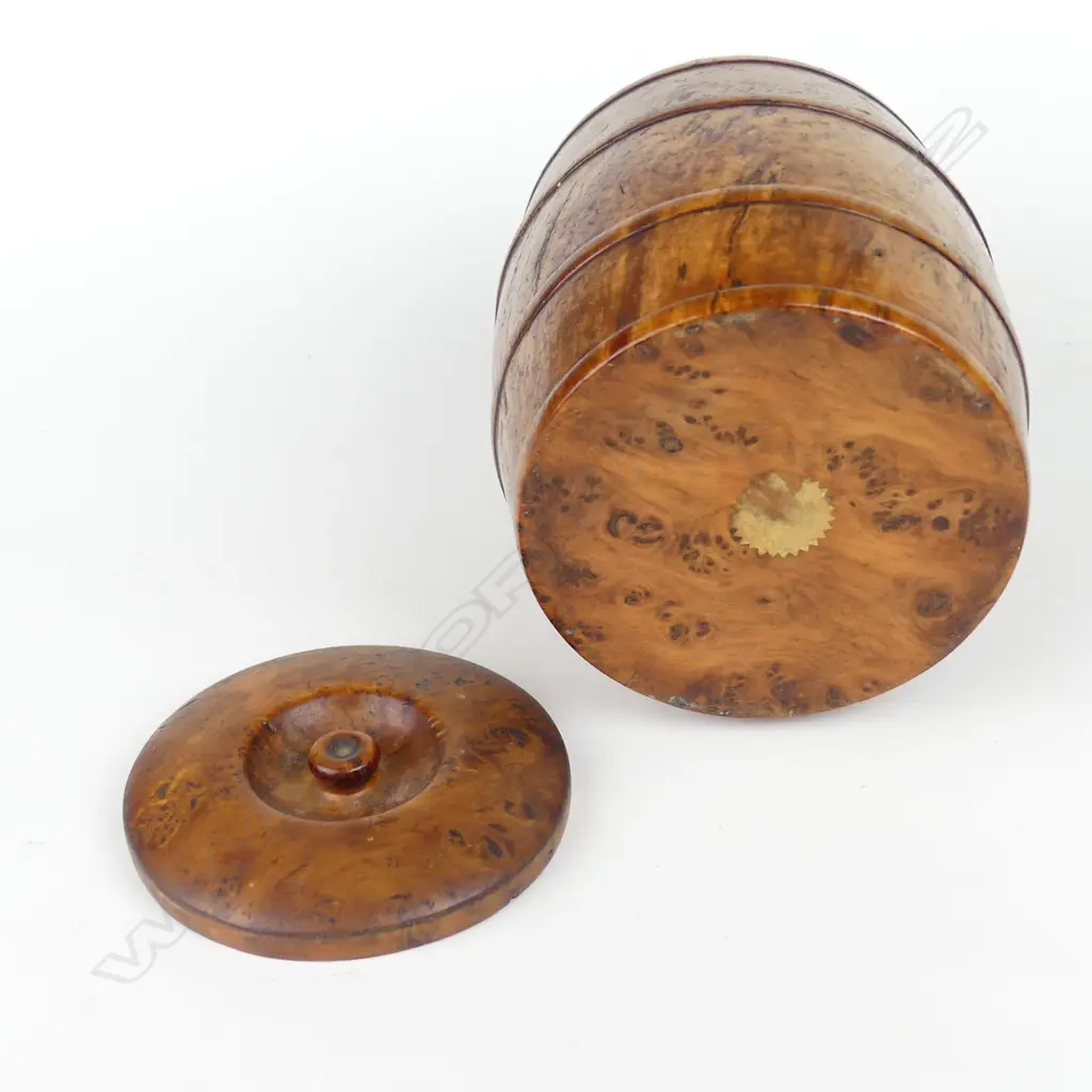 A small turned burr totara barrel Image 1++