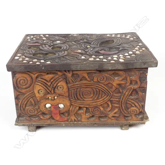 An Jane Brenkley Maori decorated 'Friendship' box