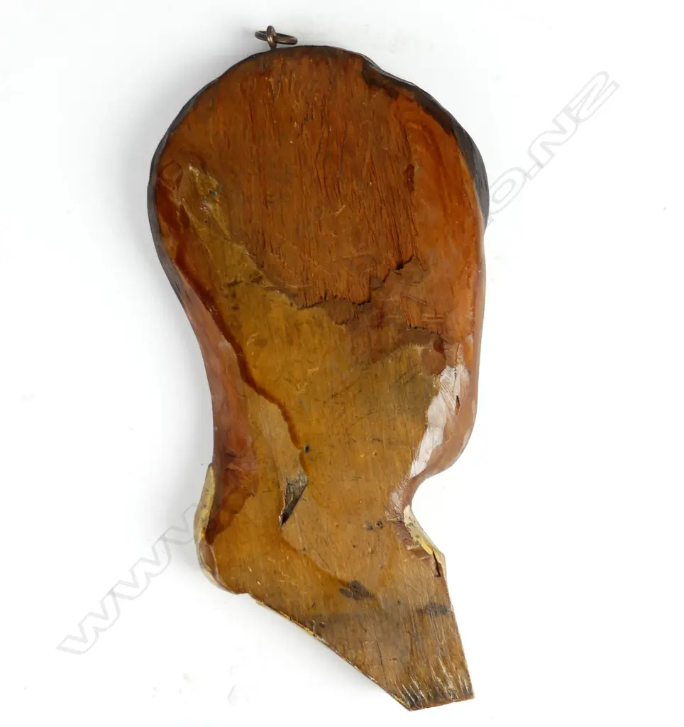 A Jane Brenkley carved and painted portrait bust of a young Maori man Image 1++