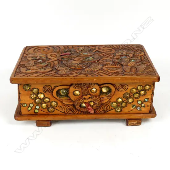 A Jane Brenkley Maori carved box