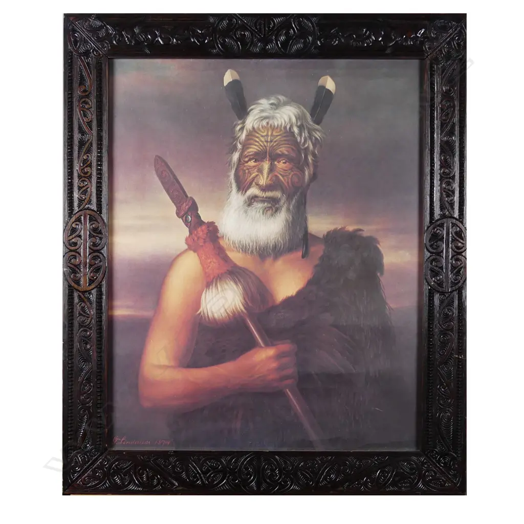 A Lindauer print of chief Eruera Maihi Patuone Image 1++