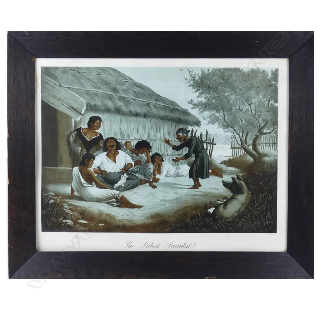 A vintage framed lithograph Image 1++