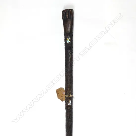 A 20thC Maori carved tokotoko/walking stick