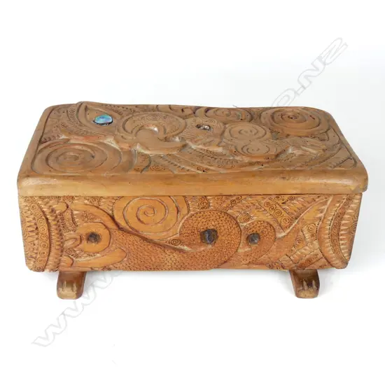 A Jane Brenkley Maori decorated box
