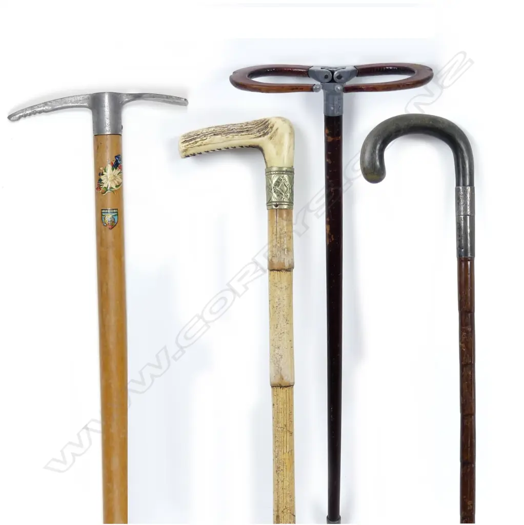 Four vintage walking sticks Image 1++