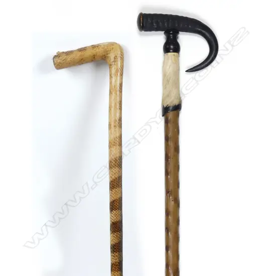 Two vintage decorative walking sticks