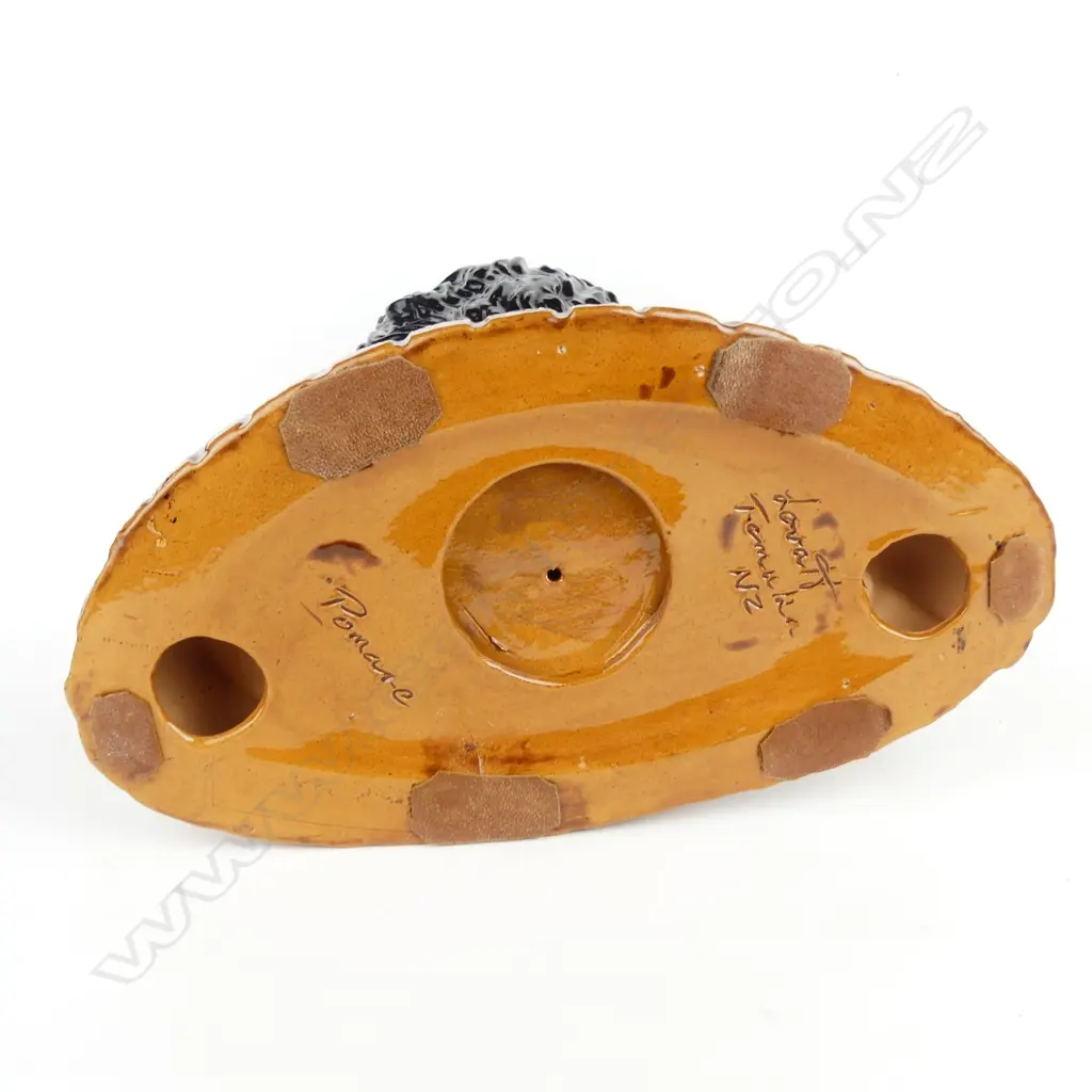 A rare Thomas Norman Lovatt glazed terracotta pottery bust of 'Pomar-e' Image 1++