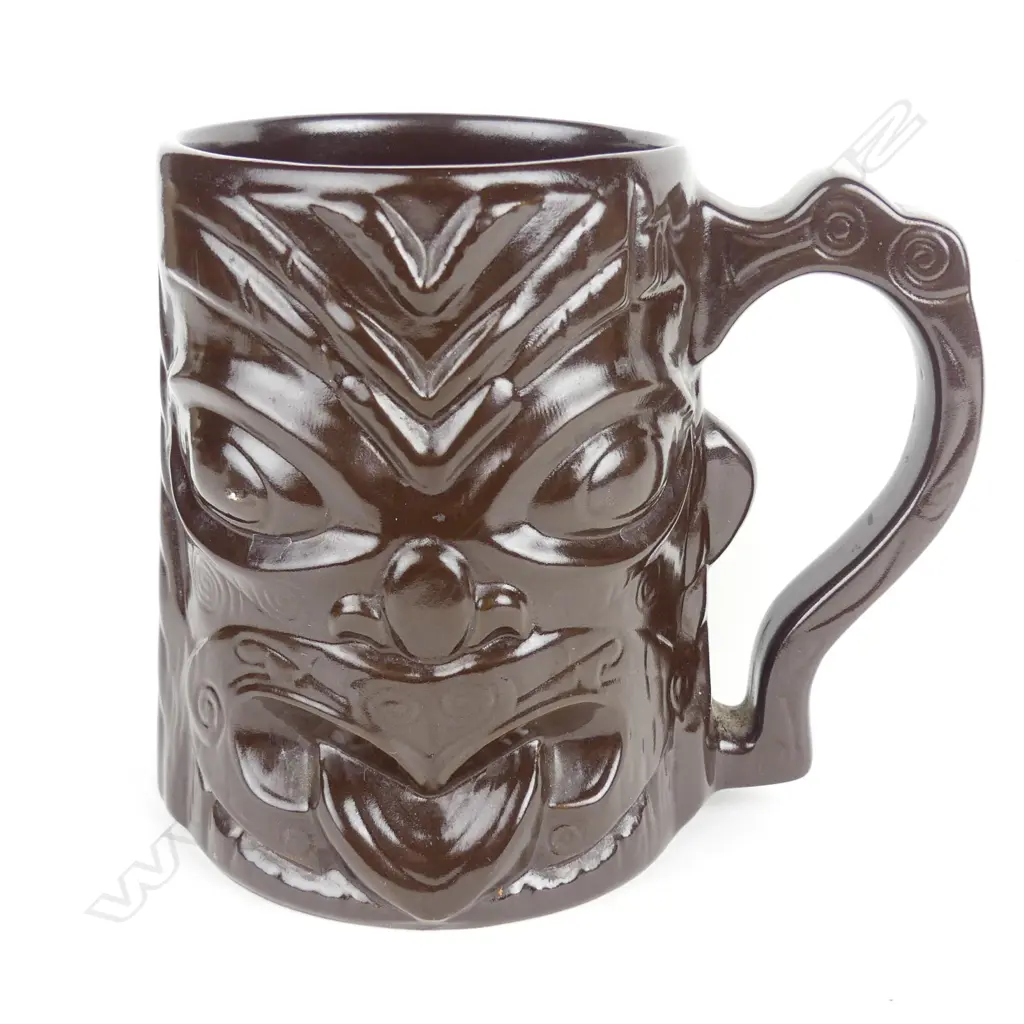 A Maori patterned mug produced at Titian Studios or Crown Lynn Image 1++